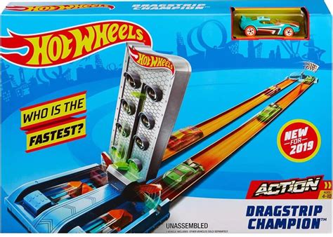 Игрален комплект Hot Wheels Action Писта с изстрелвачка Dragstrip Champion Отлична цена