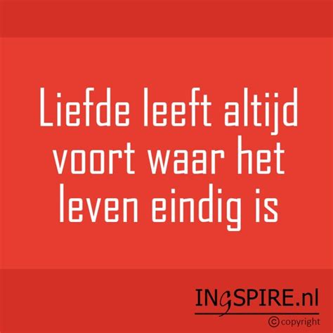 Mooie Spreuk Liefde Leeft Altijd Voort Waar Het Leven Eindig Is