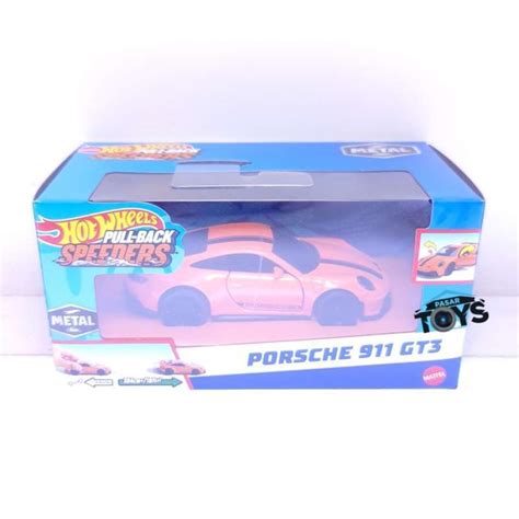 Promo Hot Wheels Pull Back Speeders Scale Metal Mattel Porsche Gt Diskon Di