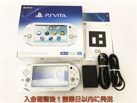 【目立った傷や汚れなし】【1円】psvita 本体 セット ライトブルーホワイト 箱あり Sony Playstation Vita Pch