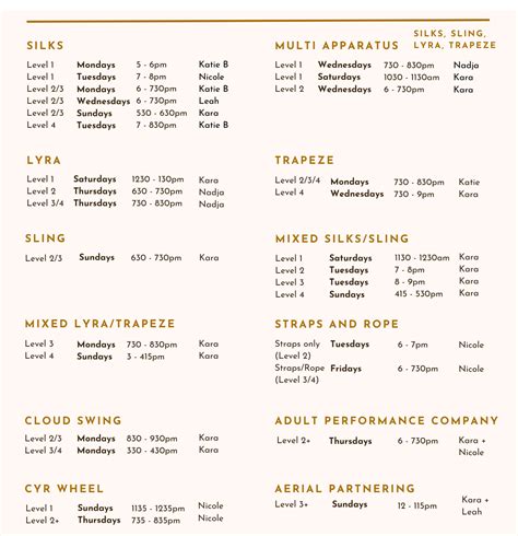 Adult Janschedule Newlevel Aerial Cirque Over Denver Dance Studio