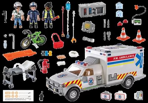 Playmobil City Action Ambulance Avec Secouristes Et Blesse Pcs