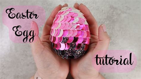 Easter Egg Tutorial Sparkling Easter Egg Tutorial Quick Easter Egg Youtube