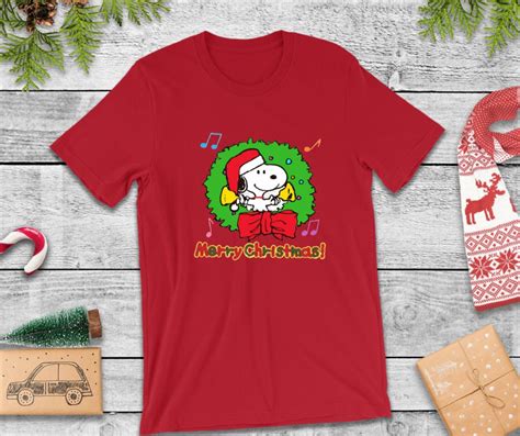 Merry Christmas Snoopy T Shirt Etsy