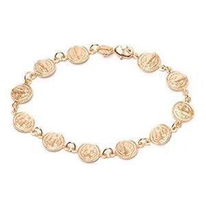 K Gold Filled Saint Benedict Bracelet For Good Luck Long For