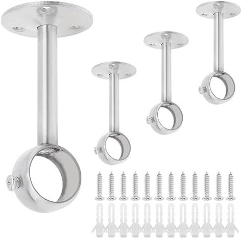 Amazon Hojlkld Ceiling Curtain Rod Brackets Pack Stainless