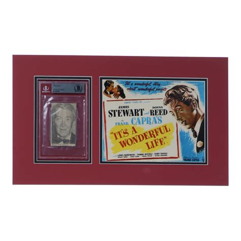 James Stewart Signed "It's a Wonderful Life" 12x20 Custom Matted Cut ...