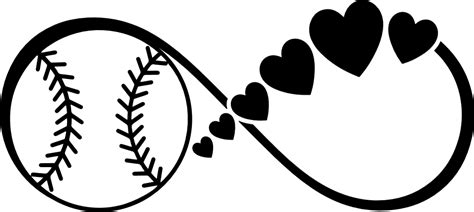 Heart Softball Clipart