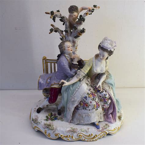 Proantic Romantic Porcelain Group Meissen Style Signed By Samson Xix