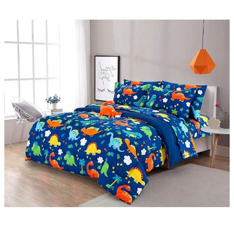 8 Piece Full Size Kids Boys Teens Comforter Set Bed In Bag With Shams