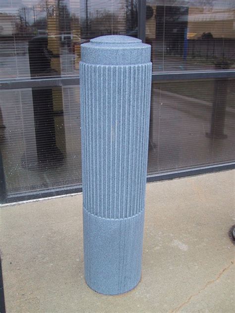 Ribbed Decorative Bollard Cover for 10" Steel Pipe - J&P Site Experts