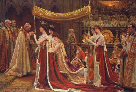 1902 The Anointing of Queen Alexandra at the Coronation of Edward VII ...