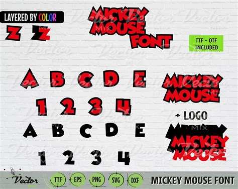 Mickey font, Mickey OTF, font svg, Mickey font svg, font cricut, font ...