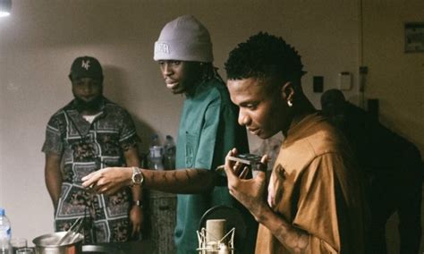 Fireboy DML Wizkid Link Up In The Studio For A Song SEE PHOTOS