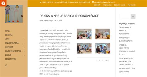 OBISKALA NAS JE BABICA IZ PORODNIŠNICE Podčetrtek