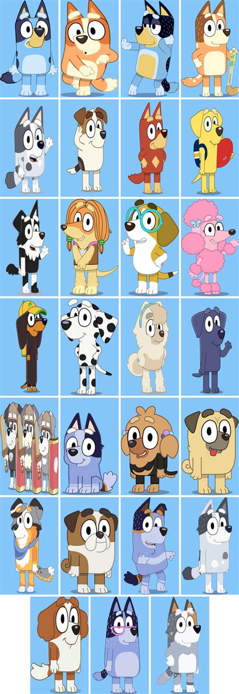 Every Bluey Character According To Blueytv By Tomsterthesecond On Deviantart