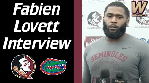 FSU Football Fabien Lovett Interview Florida Week Warchant TV FSU