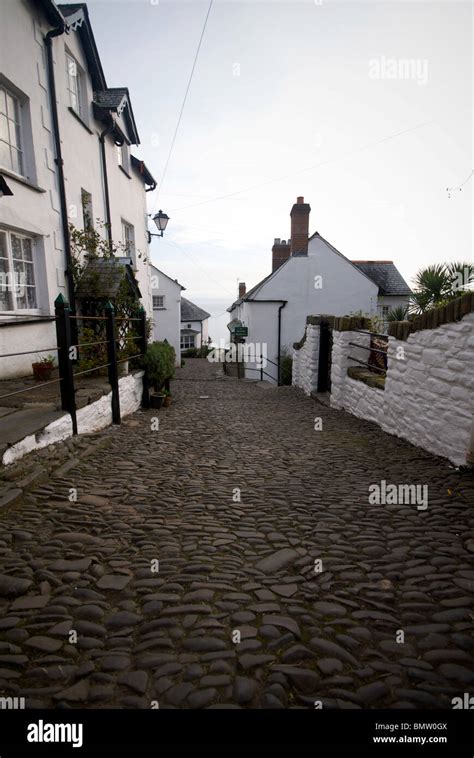 Clovelly Devon Uk Cobbled Streets Stock Photo Alamy