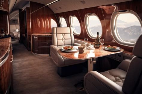 Premium AI Image | Luxury Private Jet Interior Illustration AI Generative