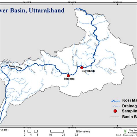 location map of sampling station of Kosi river of Kumaon Himalaya. | Download Scientific Diagram