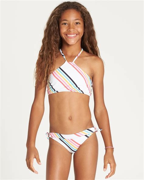 Billabong Seeing Rainbows High Neck Girls Bikini Set Hot Sex Picture