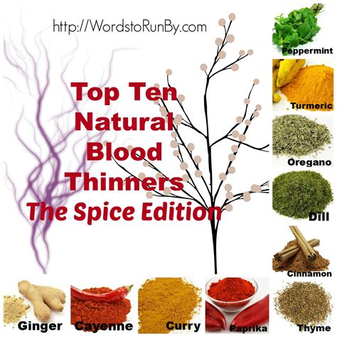 Top Ten Natural Blood Thinners - The Spice Edition - Words To Run By