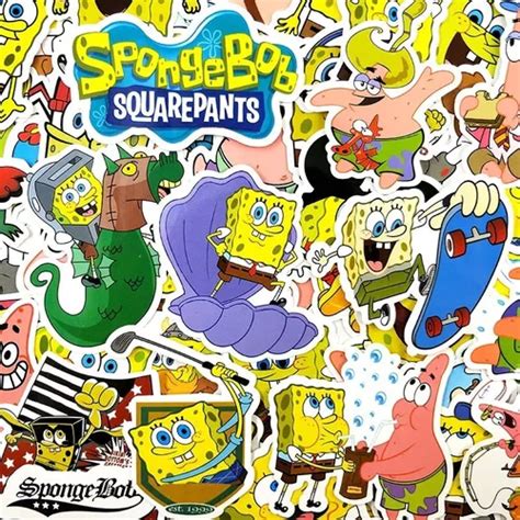 Set Calcomanias 100 Stickers Bob Esponja Patricio Calamardo En Venta En Texcoco Estado De México