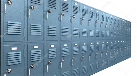 Blue School Lockers Perspective Stock Photo by ©albund 23453908