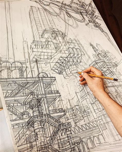 Artist Creates Meticulously Architecture Sketches Of Buildings Around