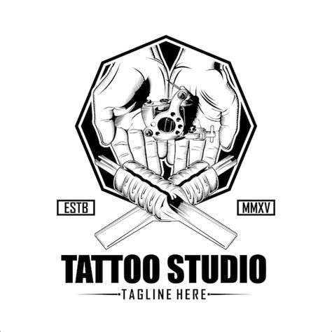 Premium Vector | Tattoo studio logo template