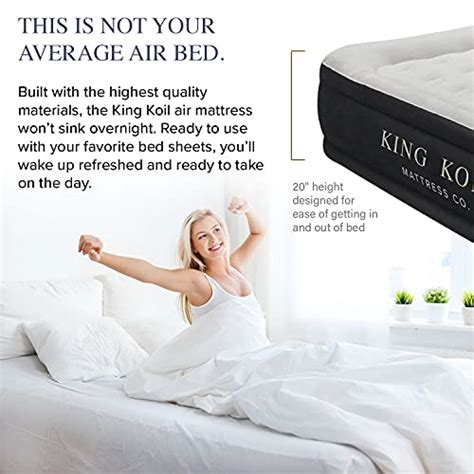 King Koil Luxury California King Air Mattress with Built-in Pump for ...