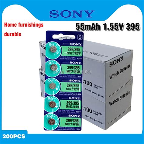 200pcs Original SONY 395 SR927SW 399 SR927W AG7 LR927 1 55V Silver