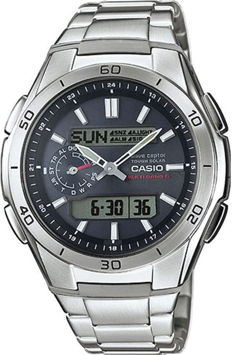 Casio WAVE CEPTOR Reloj Radiocontrolado Y Solar Caja De Acero