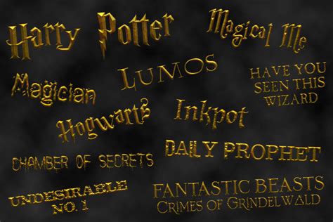 Fonts — Harry Potter Fan Zone