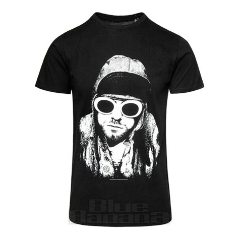 Official Kurt Cobain 1 Colour T Shirt Nirvana Band Merchandise