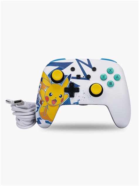 Combo Control Nintendo Switch Alámbrico Pikachu High Voltaje Juego De Video Nintendo Switch