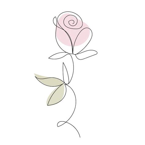 Rose Line Art Vector
