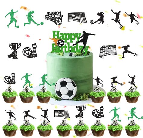 Football Themed Birthday Cake Decoration Pieces Football Birthday