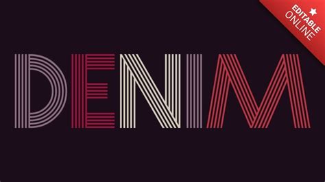 Denim Editable Retro Text Effect Generator