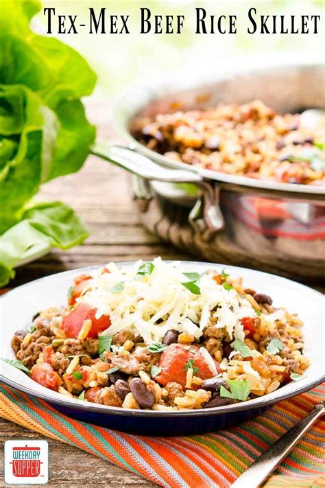 Tex Mex Beef Rice Skillet Is Loaded With Black Beans And Tomatoes And