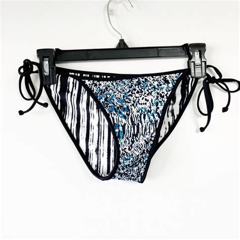 Volcom Swim Volcom Reversible Blue Tie Up String Bikini Poshmark