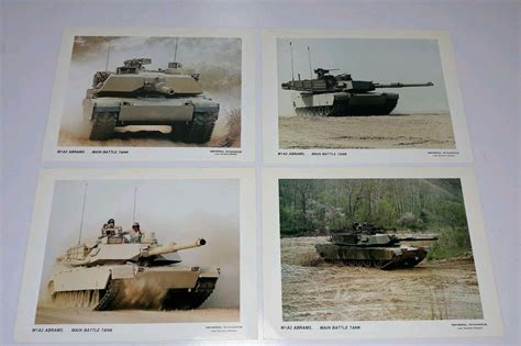 Lot of 4 M1A2 Abrams Main Battle Tank 8.5"x11"Photo Prints W Specs On ...