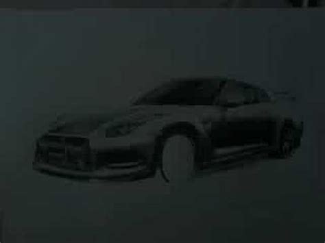 Nissan GTR Pencil Drawing - YouTube