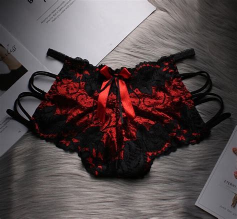 Sexy Stijlvolle Lingerie Kanten Ondergoed Small G String Hoge Taille Rood Bol