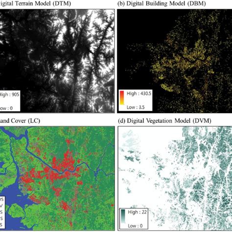 input data   digital elevation model  digital building