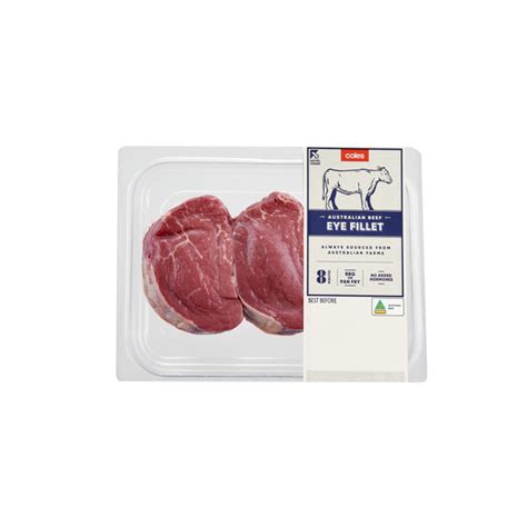 Buy Coles Beef Eye Fillet Steak 450g Coles