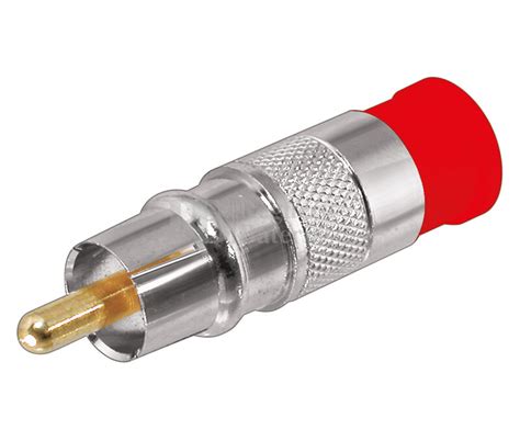 Conector Rca Macho Por Compresi N Rojo Baterias Para Todo Reguero