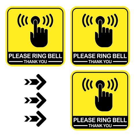 Tiny Please Ring Bell Sticker Please Ring Bell Outdoor