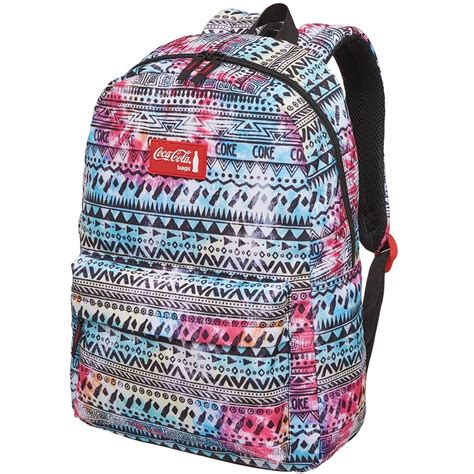 Mochila De Costa Juvenil Coca Cola Etnica Pacific Papelaria Pigmeu