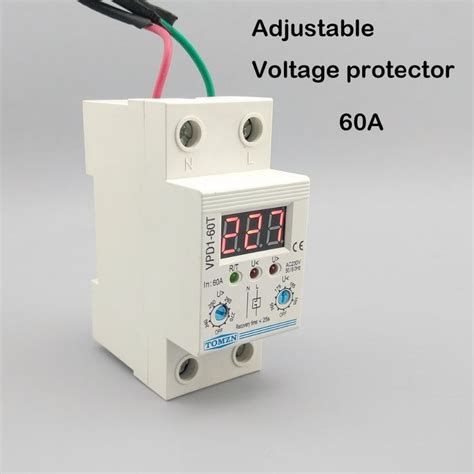 60A 220V Adjustable Automatic Reconnect Over Voltage And Under Voltage